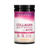 Neocell, Collagen Beauty Infusion with Biotin Powder, Tangerine Flavor, 11.6 OZ
